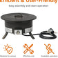 Amazon Basics Portable Propane Fire Pit, 19 inch Round Gas for Patio, 55,000 BTU Carry Strap