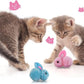 10Pcs Plush Toy Balls, Cute Bunny Shape Kitten Pompom Soft 5.5cm/2.16in Puff Ball Indoor Fun Colorful Cat Ball Toy Pom Pom Balls for Pet