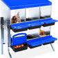 Chicken Nesting Box, 6 Hole 2 Layer Hen Nest Boxes with Legs, Roll Away Eggs Laying Boxes,Cleanable Pull Out Hen Roosting Boxes