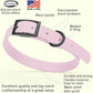 Dogline Biothane Waterproof Dog Collar Strong Coated Nylon Webbing with Black Hardware Odor- Proof for Easy Care Easy to Clean High Performance Fits Small Medium or Large Dogs, Pastel Purple
