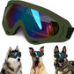 Large Dog Sunglasses with Adjustable Strap UV Protection, Suitable for Medium-Large Dogs, Soft Goggles (Army Green Frame)