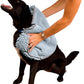 Soggy Doggy Super Shammy Dog Towel - Microfiber Chenille Towel for Drying Dogs and Cleaning Paws - Fast Drying with Hand Pockets for Ease (Gray, 31” x 14”)