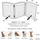 ZJSF Freestanding Dog Fence Indoor, Foldable Dog Gate for Doorways, Stairs or Hallways, Sturdy Wood Extra Wide Pet Gate with Support Feet for The House, White, 32 "Height-3 Panels