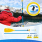 OCEANBROAD Canoe Paddle, Adjustable from 4'3''to 5'3''/130cm to 160cm Aluminum Shaft with Plastic Blade for Canoeing Boating Kayaking, 3-Piece Floatable Oar