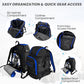 Savvycraft Ski Boot Bag, 50L Ski Backpack for Ski and Snowboard Boots, Helmets, Gloves, and Accessories, Lightweight Durable Convenient, Blue