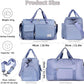 FIORETTO Women's Gym Duffle Bag with Shoes Compartment, 37L Capacity, Ideal for Travel, Gym, Sports, Duffel, Weekender