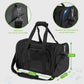 Roaringkitty Travel in Style: Portable Pet Carrier for Small Pets up to 15 Lbs- Airline Approved, Collapsible & Comfortable cat/Puppy Soft Sided Bag (Black)