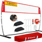 Portable Volleyball Net 5-Height Adjustable for Backyard with Widened Base, Tetoron Net, 6 Metal Stakes and 4 Sandbags, 12ft/14ft Volleyball Practice Training Equipment with Carry Bag