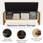 Storage Ottoman Bench, End of Bed Bench for Bedroom, 47" Boucle Upholstered Entryway Shoe Seat Bench, Holds up to 660 lb Storage Ottoman, Padded Blanket Chest Stool Foot Rest for Living Room Blue