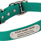 Biothane Custom Dog Collar – Waterproof, Stink-Proof Personalized Collar with Name & Phone Number – Durable, Many Sizes and Colors – Assembled in USA – Assembled in USA (Teal)