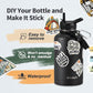 64 oz Insulated Water Bottle with Straw (Cold for 48 Hrs), Half Gallon Stainless Steel Triple Wall Vacuum Sports Water Jug, Leakproof Hydro Cup Flask with Straw Spout Lids & DIY Stickers