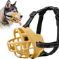 Dog Muzzle for Large Dogs, Breathable Basket Muzzles for Small, Medium and X-Large Aggressive Dog, Allows Panting Drinking, Suitable for Grooming Trimming Training (2, Luminous Orange)
