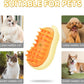 Rechargeable 3in1 Self-Cleaning Cat & Dog Deshedding Brush with 2 Gears for Long & Short Hair - Yellow