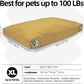 Sytopia 42-Inch Canvas Outdoor Dog Bed, Waterproof & Washable with Removable Cover, Ideal for Medium & Large Dogs, Chew-Proof Great for Indoor, Outdoor, Crate, or Patio Use (Yellow)