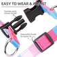PUPTECK No Pull Dog Harness Soft Adjustable Basic Nylon Step in Puppy Vest Outdoor Walking with ID Tag, Striped Pink, M