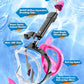 QingSong Full Face Snorkel Mask for Adults, Snorkeling Gear with Camera Mount, 180 Degree Panoramic View Snorkel Set Anti-Fog Anti-Leak