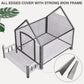 Large Dog House Outdoor Indoor All-Around Iron Frame Design Dog House with Porch＆Raised Feet for Small Medium Large Dogs（Grey）