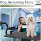 VFK 36" Dog Grooming Table,Foldable Pet Grooming Table for Dogs at Home Black Stainless Steel Bath Grooming Station with Adjustable Arm,Nooses, Mesh Tray,Tool Organizer