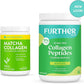 Further Food Matcha Collagen Peptides Powder - Organic Matcha & Cordyceps for All Day Energy, Mental Clarity & Immunity & Premium for Gut Health, Joints, Skin, Hair & Nails 10.62 oz
