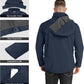 Outdoor Ventures Men's Lightweight Softshell Jacket Fleece Lined Hooded Water Resistant Winter Hiking Windbreaker Jackets