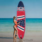 GYMAX Stand Up Paddle Board, Inflatable SUP with Wide Non-Slip EVA Deck, Accessories-Leash, D Rings, Hand Pump, Adjustable Paddle & Backpack, Paddle Boards for Adults Youth