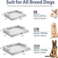 Orthopedic Dog Beds for Large Dogs, Waterproof Dog Beds, Memory Foam Dogs Couch Beds, Comfy Bolster Pet Bed with Removable Washable Cover, Nonskid Bottom (Large,Grey White)