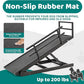 Dog Ramp for Bed, Adjustable Pet Ramps for Dog to Get on Bed, Non-Slip Rubber Surface - Folding Wooden Dog Ramp for Small/Large/Old Dogs, Adjustable up to 27.5 inch High Beds, Safety Railings