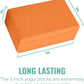 3" Yoga Block, 10 Pack Bulk EVA Foam Yoga Blocks, Firm and Supportive Yoga Brick, Balance Foam for Stretching, Pilates, and Workout, 3" x 6" x 9"