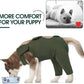 Kuoser Thigh Wound Protective Sleeve for Dogs, Dog Surgery Recovery Suit for Rear Legs, Dog Recovery Sleeve for Female Male Dogs, Dog Onesie After Surgery Pet Surgical Suit for Spay Neuter, Green XL
