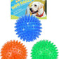 Petizer 3 Pack 2.5" Squeaky Toy Balls, Floating Pool Balls, Spiky Water Toys, Durable Interactive Fetch Toys for Puppy, Chew Toys for Teething (Small Dog)