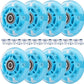 8pcs Inline Skate Wheels Led Light-Up Wheels 64/70/72/76/80mm w/Bushings 85-88A for Kids and Youth Beginners Children's Inline Skates Indoor/Outdoor Use (Blue, 70mm)
