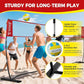 BAGAIL Volleyball Net, 12ft/20ft Portable Volleyball Net for Backyard - Adjustable Height, Heavy-Duty Frame, Freestanding Design - Portable Outdoor/Indoor Volleyball Set with Carry Bag