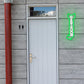 Restroom Neon Sign for Wall Decor Toilet Neon Light Arrow Led Neon Lights White Green Led Neon Signs for Hotel Bar Hospital Mall Store Office Decoration(16.9”*6.3”)
