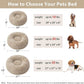 WNPETHOME Calming Dog Bed, Anti-Anxiety Donut Small Dog Bed, Fluffy Faux Fur Cat Cushion, 27 x 27 inch, Brown