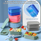 DaCool Bento Box Adults Lunch Container - 74 OZ Stackable Leakproof Bento Lunch Box for Adults Men Boys Teens Large Lunch Box Containers with Fork Spoon Sauce Boxes for Work School Dining Out, Blue