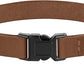 Breakaway Cat Collar Leather with Removable Bell - 13 Colors Available - Soft Adjustable Girl Boy Safety Lightweight Pet Kitten Collars Pink Brown Blue Green Red Orange Black (Cognac)