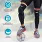 TUOY Knee Pad with Shin Guard Pads, Protective Shin/Knee Sleeve Support for Soccer, Football, Basketball, Wrestling, Volleyball (A Pair)