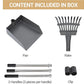 Heeyoo Dog Pooper Scooper, Dog Poop Tray and Rake Set, Pet Waste Removal Scoop with Long Adjustable Sectional Stainless Handles