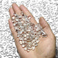 WAYBER Glass Stones, 1Lb/460g Irregular Sea Glass Dercorative Rocks Non-Toxic Artificial Crystal Pebbles for Aquarium Decoration/Vase Filler/Table Scatter/Handcraft/Jewelry Making/Gems Display, Clear