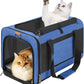 Pet Carrier Large Cats 20 lbs Top Load/Soft Sided Small Dog Travel Carriers/Collapsible Carrier Bag for Medium Cat Puppy/Sturdy Transport Carriers Long Trips/Medium Cats 15 pounds Blue