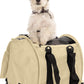 SturdiBag Pro 2.0 Pet Travel Carrier for Cats and Dogs | Soft Sided Pet Carrier Bag with Safety Clips and Seatbelt Straps for Airplane or Car Travel | Cube, Bone