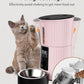 Petory Timed Automatic Cat Feeders - 4L Programable Dry Food Dispenser for Cats and Small Medium Dogs 6 Meals with Desiccant Bag Dual Power Supply 10S Voice Recorder
