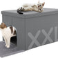 MEEXPAWS Cat Litter Box Enclosure Furniture Hidden, Cat Washroom Bench Storage Cabinet | Extra Large 35.4'' x 19.7'' x 19.7''| Dog Proof | Waterproof Inside/Easy Clean | Easy Assembly | Odor Control