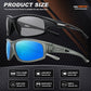 Polarized Sports Sunglasses for Men 100% UV Protection Wrap Around Unbreakable Sun Glasses for Fishing Driving