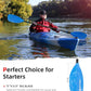 Abahub Adjustable Kayak Paddle 210-230 cm/ 230-250 cm Floating Kayaking Oars Boating Oars Canoeing Oars Black