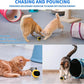 Interactive Cat Ball Toy with Remote Control, Automatic Moving Cat Toys Ball with Feather Tail, Electric Puzzle Toy for Chasing and Hunting (Yellow)