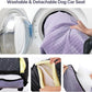 Dog Car Seat for Small Medium Dogs Up to 40lbs, Detachable Washable Soft Pet Booster Travel Bed for Front & Purple Seat with Safety Leash Belt