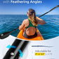 OCEANBROAD Kayak Paddle 86in/218cm, 90.5in/230cm Alloy Shaft 2-Piece Floatable Kayak Oar for Kayaking Canoeing Boating
