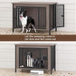 EasyCom 39.96" XL Wooden Large Dog Crate Furniture for Medium and Large Breed, Chew-Resistant Dog Kennel Furniture Indoor with 2 Doors and 3.94" Raised Feet, as TV Stand, End Table, Crate Table