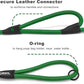 Rope Dog Leash with Two Handles, 6 Foot Heavy Duty Dog Leash with Aviation Aluminum Auto Locking Carabiner, Strong Nylon Pet Lead for Small, Medium, Large Dogs (Green, 6FT-Two Handle)
